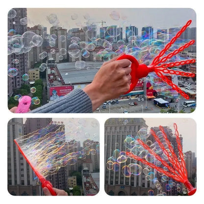 Seifenblasenstab: 32 Löcher mit 10 Stück Seifenblasenflüssigkeit enthalten