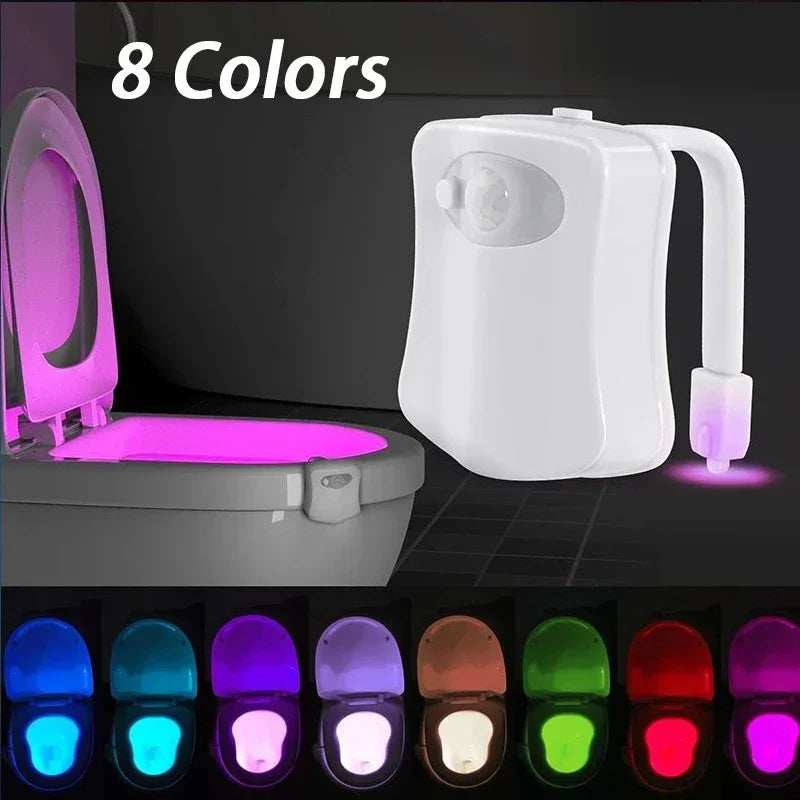 Motion Sensor LED Toilet Night Light – 16/8 Color Options
