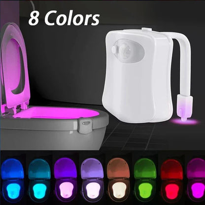 Motion Sensor LED Toilet Night Light – 16/8 Color Options
