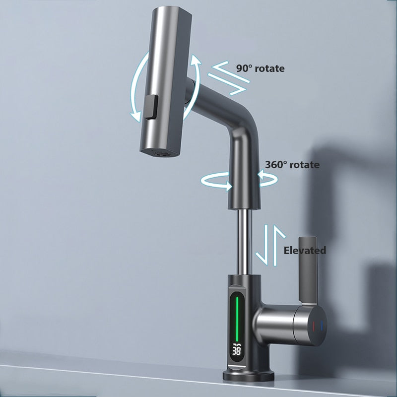 Wasserhahn mit digitaler Temperaturanzeige 
