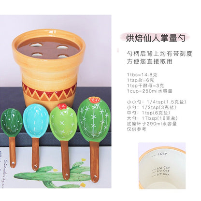 Juego de cucharas medidoras de cactus 