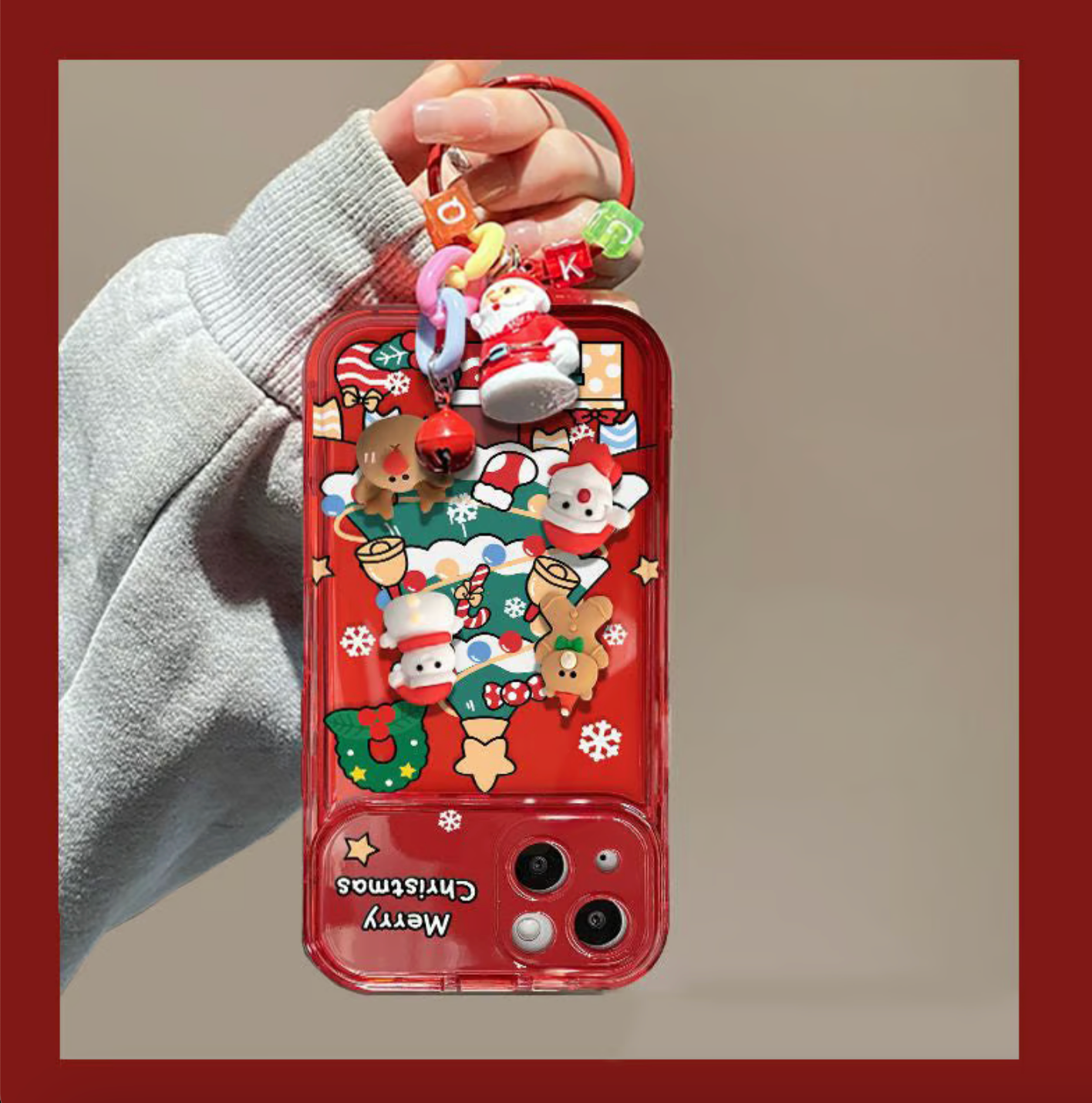 🎄Weihnachtsbaum-Anhänger Flip Mirror Case Cover für iPhone🎅