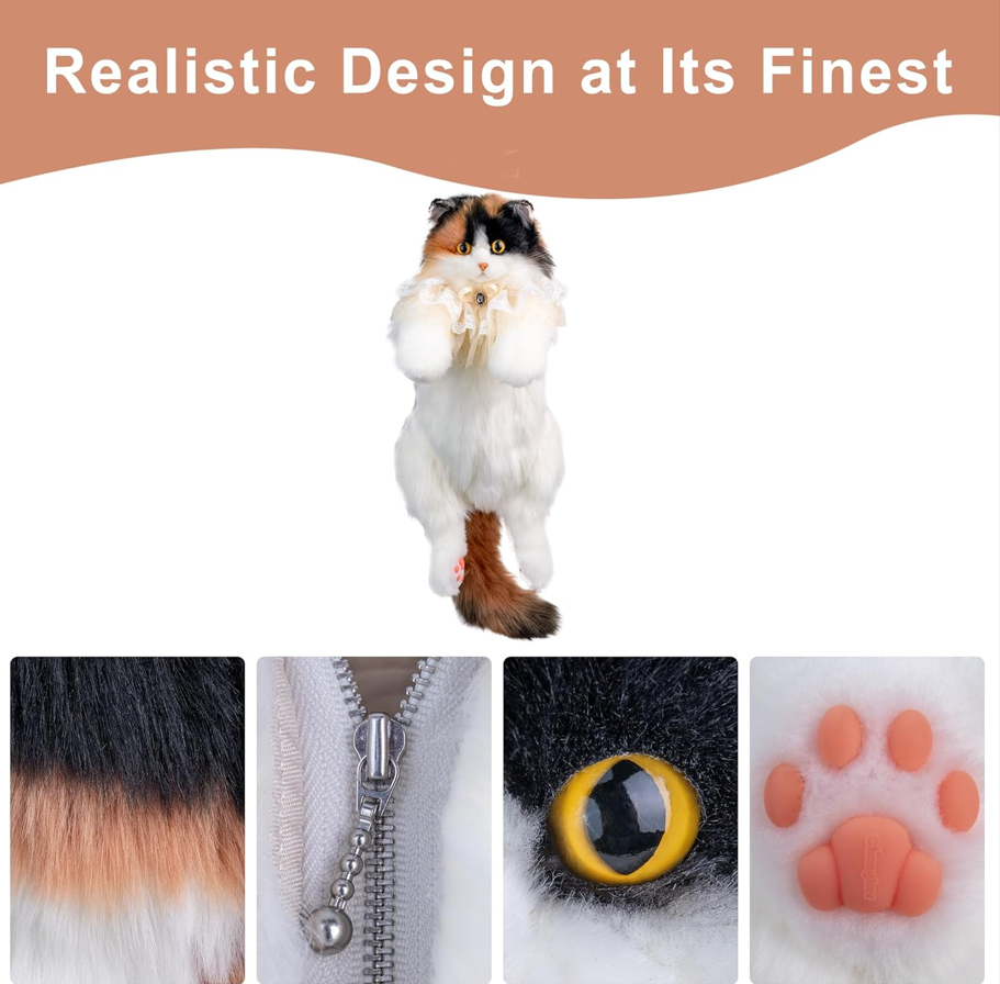 Cat Shaped Plush Backpack