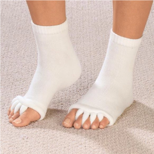 Zehensocken zur Linderung von Ballenzehen