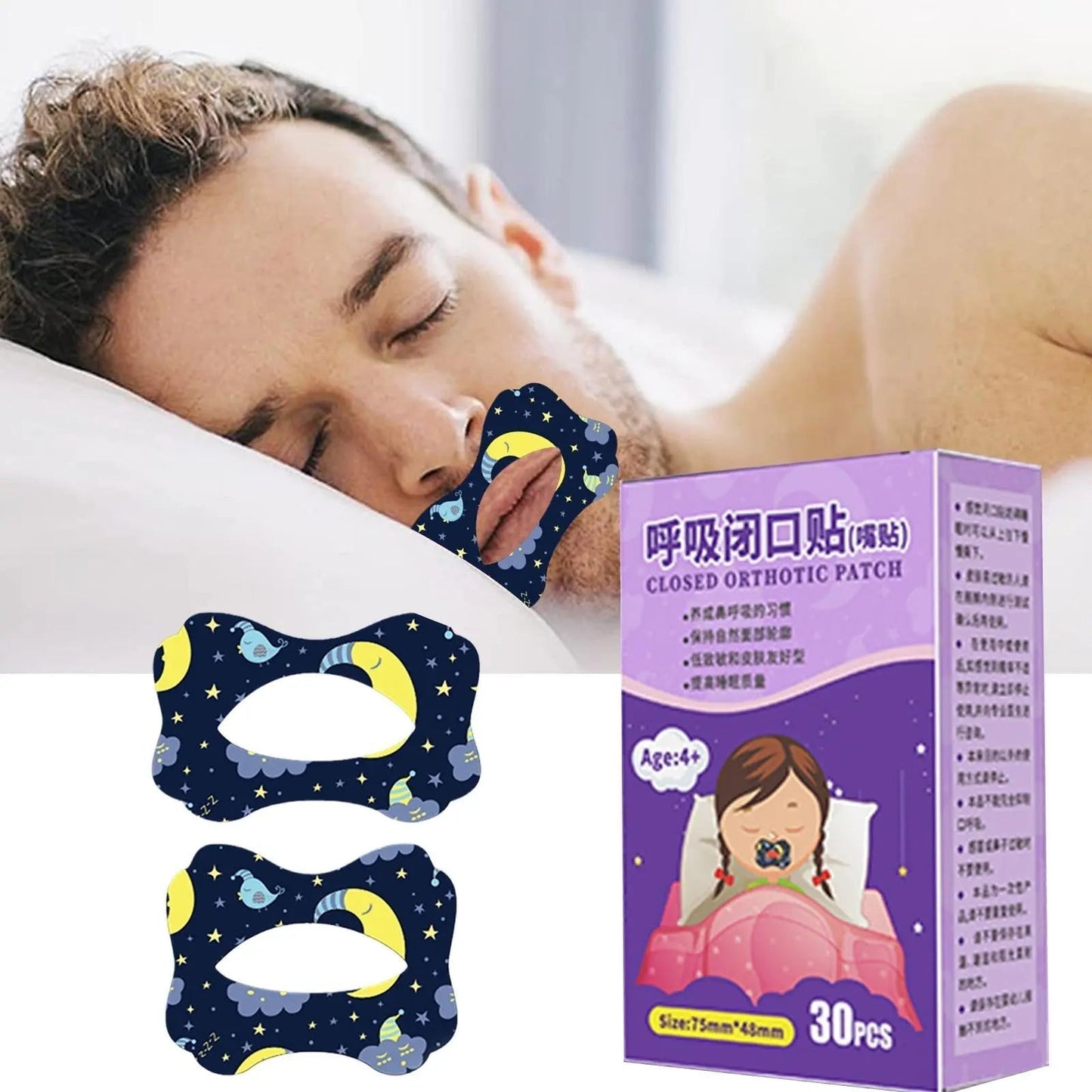 30 Stück Anti-Schnarch-Aufkleber.