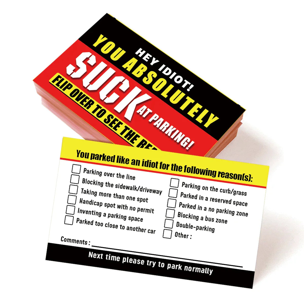Stop Bad Parking Cards® (50er-Packung) 