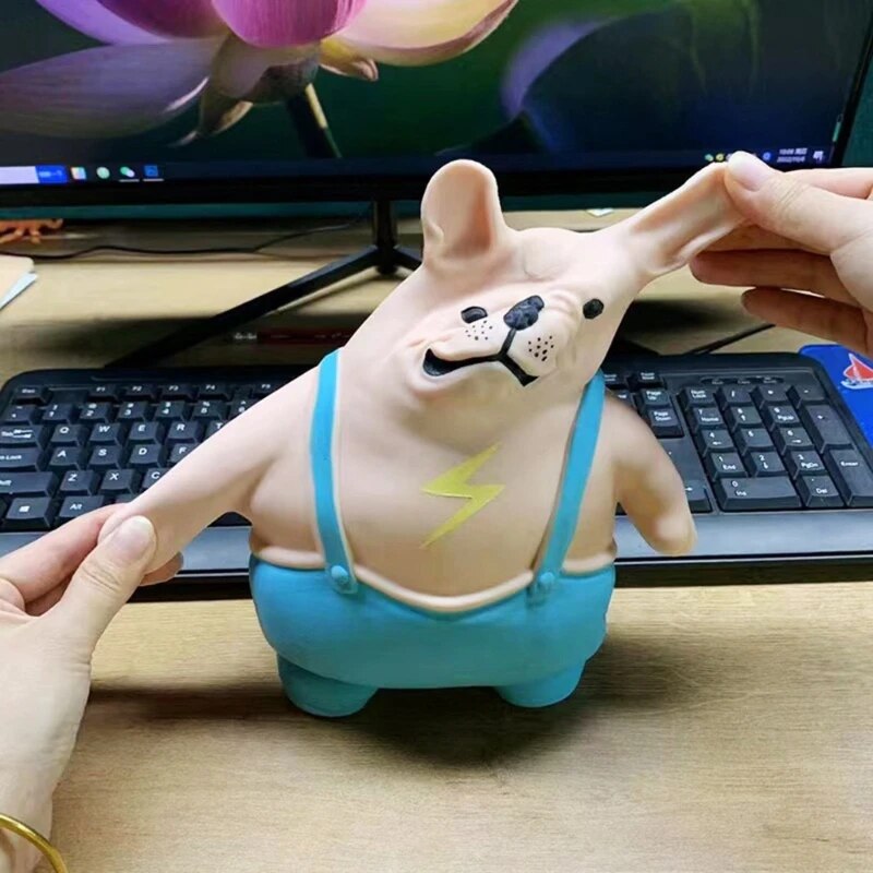 Bulldoggenspielzeug entpacken