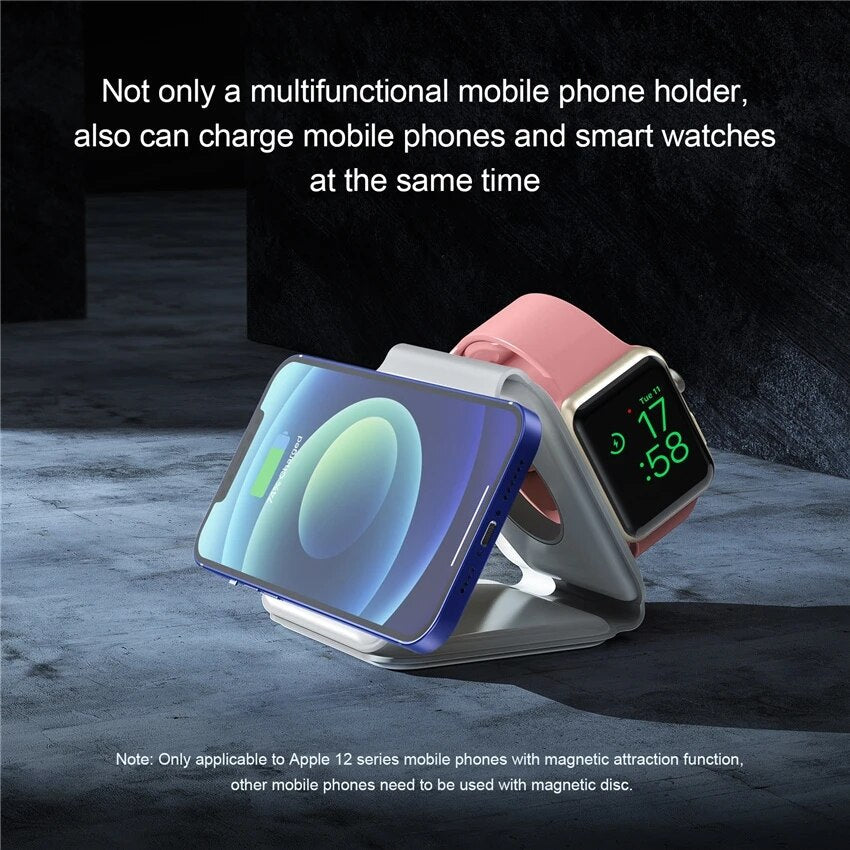 3 In 1 Foldable Magnetic Wireless Charger