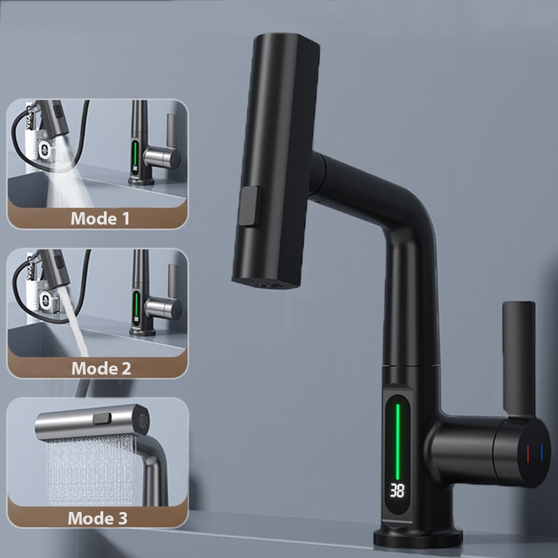 Wasserhahn mit digitaler Temperaturanzeige 
