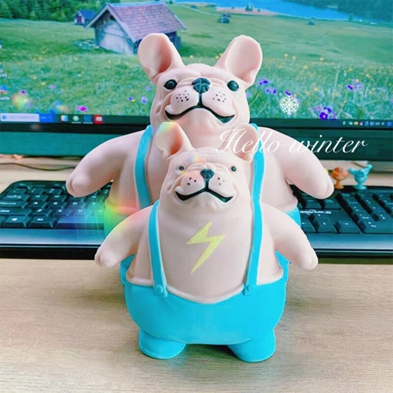 Bulldoggenspielzeug entpacken