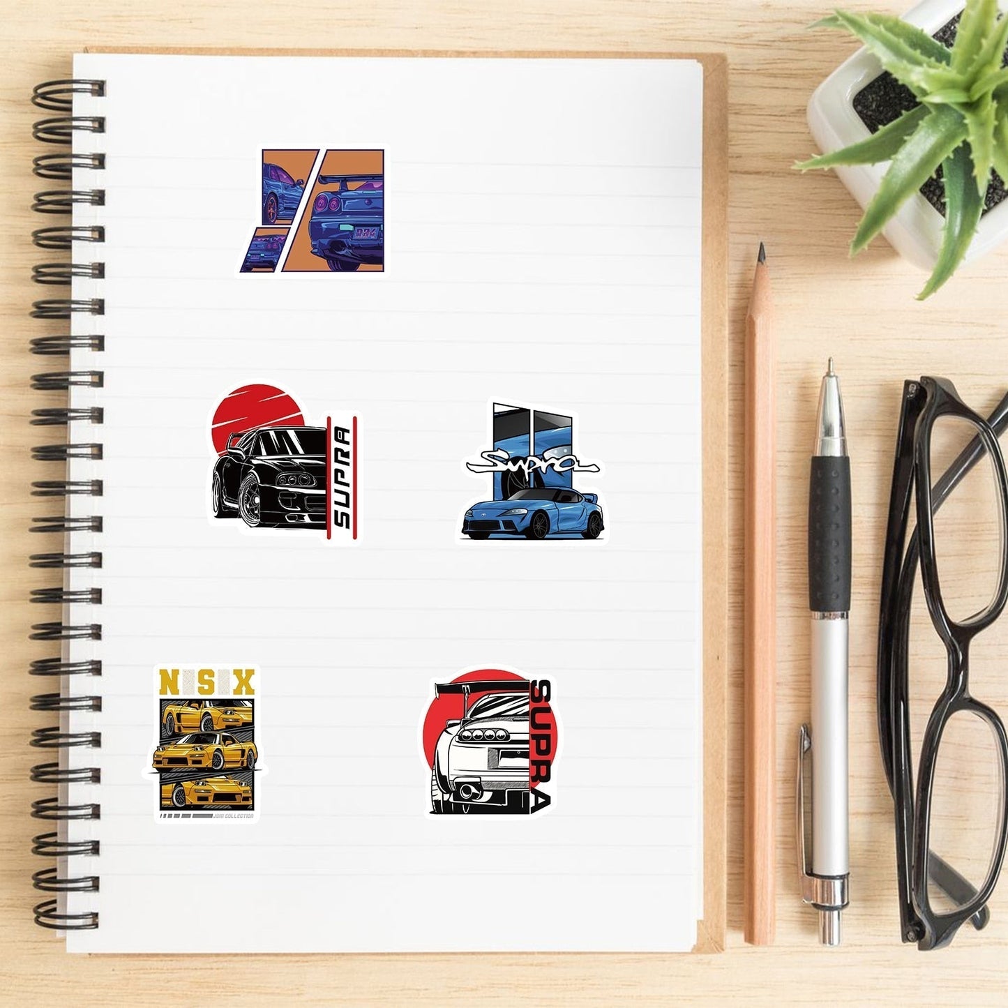 25/50 Stück JDM Retrofit Rennwagenaufkleber