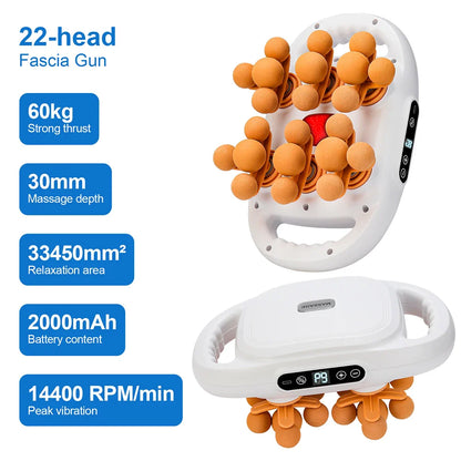 42-Heads Fascia Gun High-Frequency Vibration Body Massager