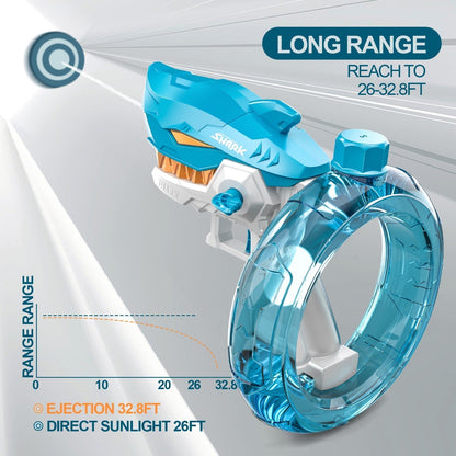 Pistola de agua eléctrica Shark Juguete para niños Pistola de agua automática de verano de gran capacidad