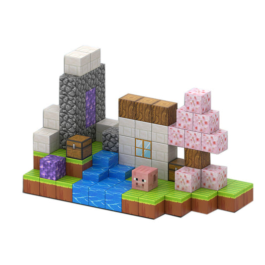 110-teiliges Magnetblöcke-Bauspielzeug - Baue Mine Magnet World Set