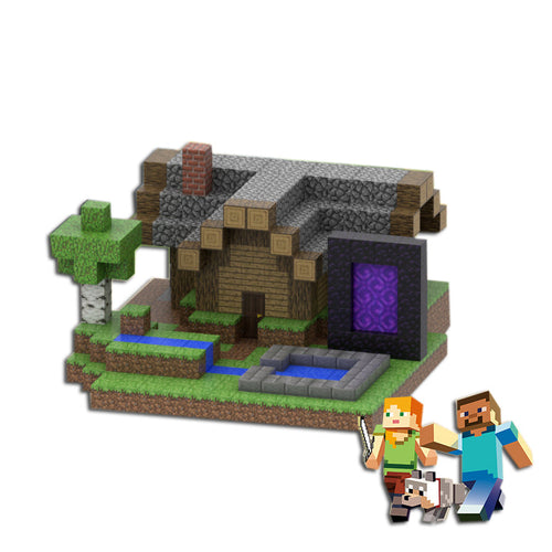 554 STÜCKE Mine World Villa baut Modellsatz Magnetische Bausteine ​​Spielzeug - T091