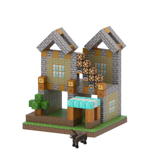 414-teiliges magnetisches Bauset „Mine World“-Magnetwürfel – magnetisches Spielzeug für Montessori-Kleinkinder, Weihnachts- und Geburtstagsgeschenke