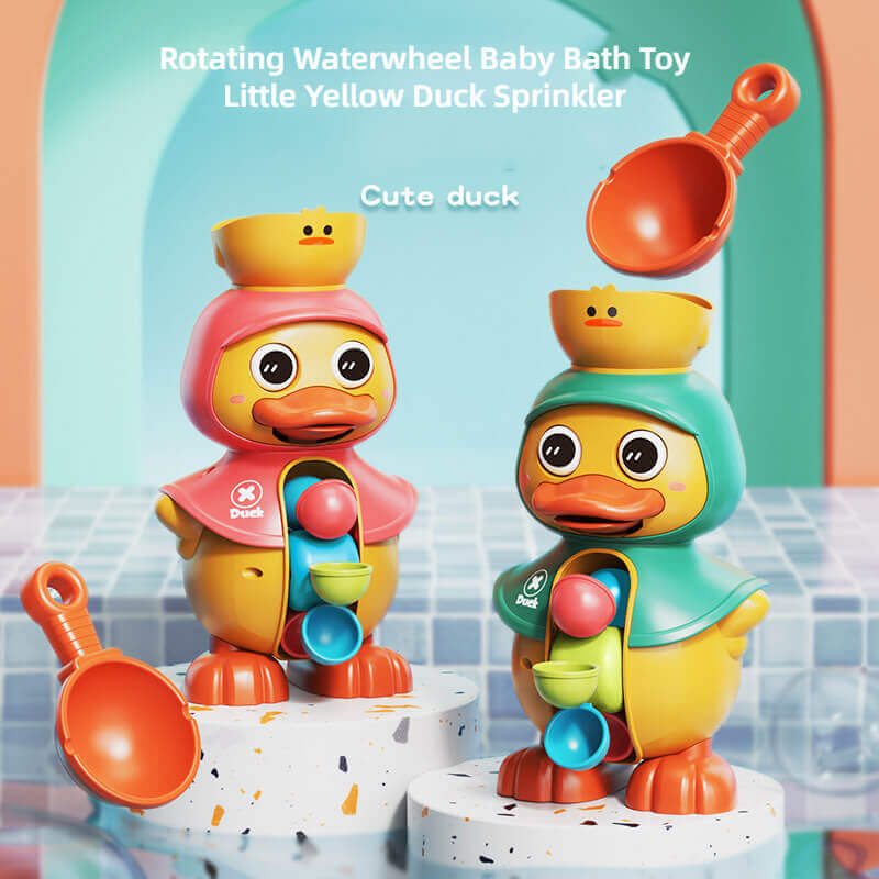 Rotierendes Wasserrad Baby Badespielzeug Kleine gelbe Ente Sprinkler 