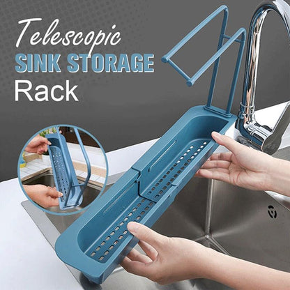 Estante telescópico para fregadero de cocina