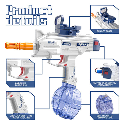 UZI electric water gun Children's toy water jet gun summer water play 8+