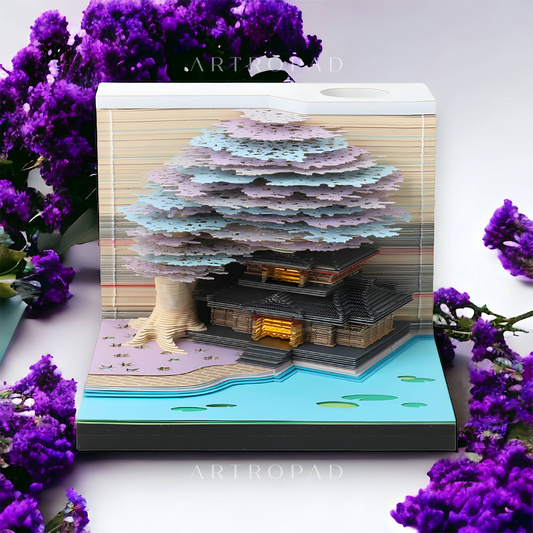 Templo del árbol morado (con luz)