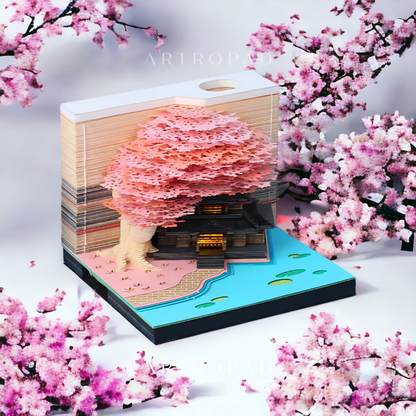 Templo de Sakura (con luz y calendario 2024) 