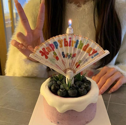🎂🎂 Wiederverwendbare Fan-Geburtstagskerze 