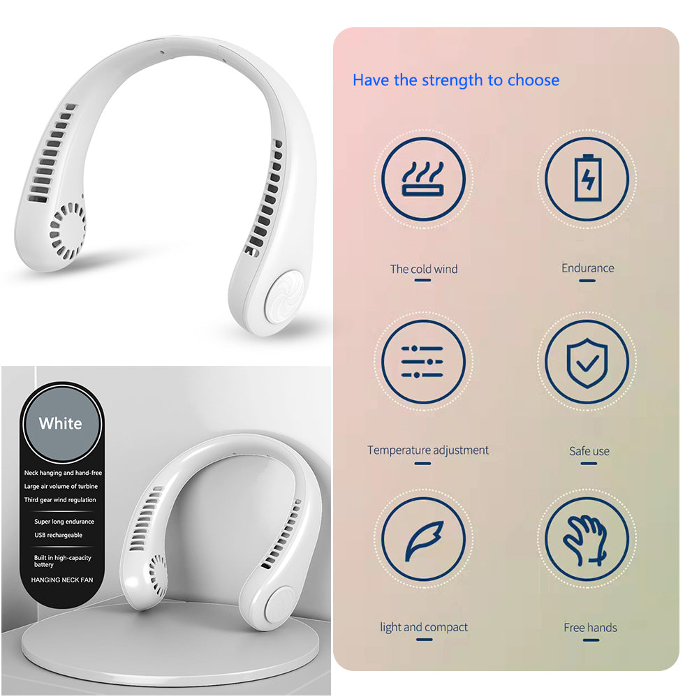 BlowBurst™ - Rechargeable Portable Mini Neck Fan