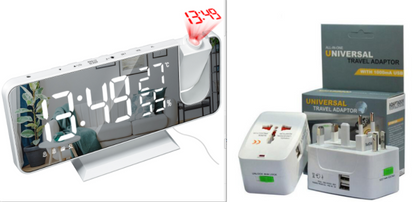 Reloj despertador con proyección de radio multifuncional