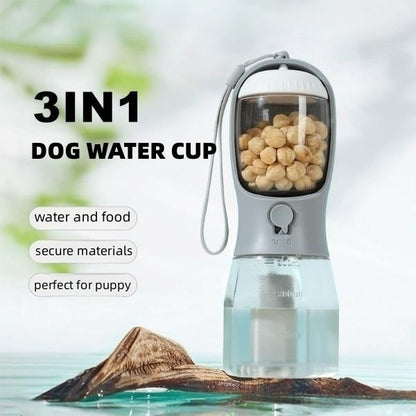 Taza de agua para perros, bebida, comida, bolsa de basura