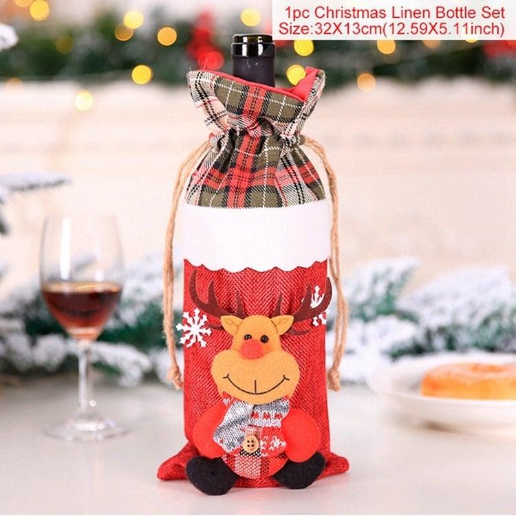 Funda navideña para botella 