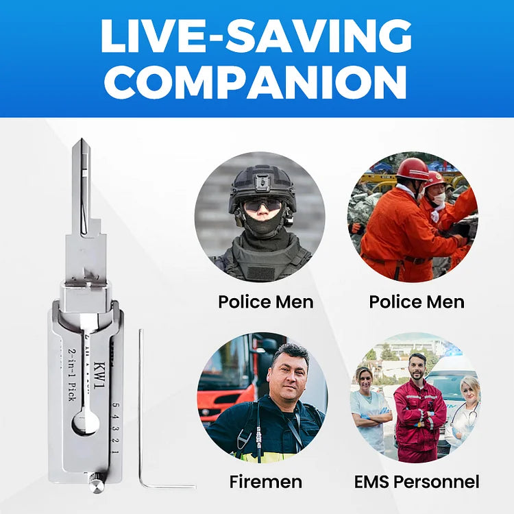 🔓️2-in-1-Schlüsselpick- und -Decoder-Tool 