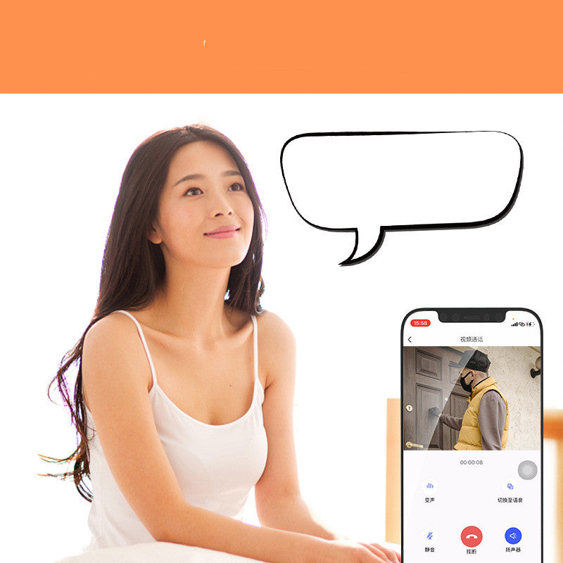 Timbre con video inteligente inalámbrico, monitor visual wifi para el hogar, cámara remota