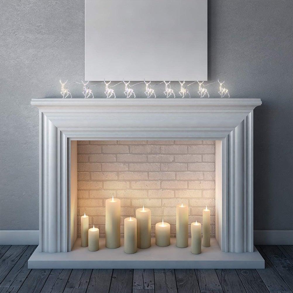 Lichterketten mit Hirschmotiv