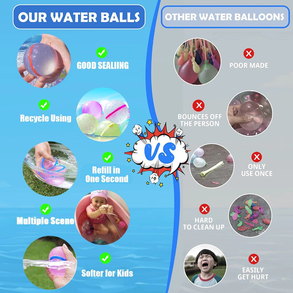 Globos de agua reutilizables