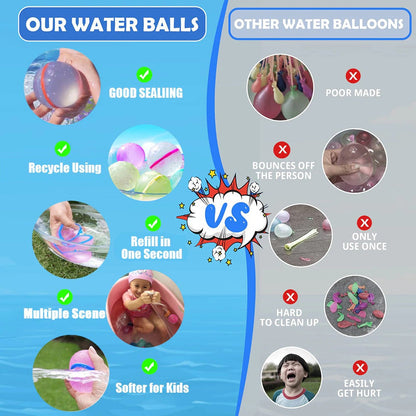 Globos de agua reutilizables
