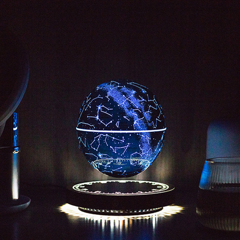 Lámpara de luna de levitación magnética, sencilla, para mesita de noche, globo giratorio flotante con levitación magnética