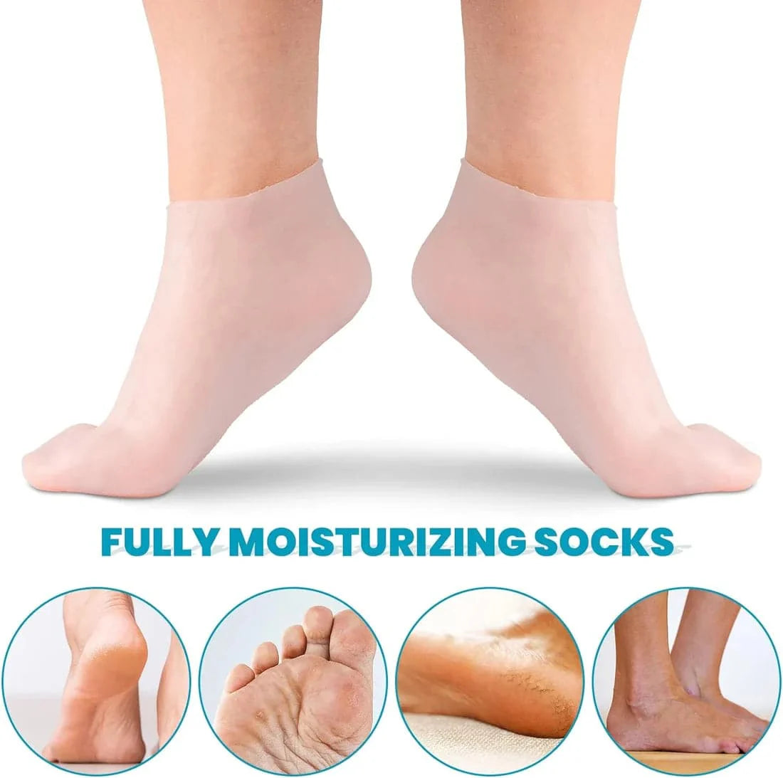 Feuchtigkeitsspendende Fußmaske Peeling-Silikonsocken Strandschutzsocken