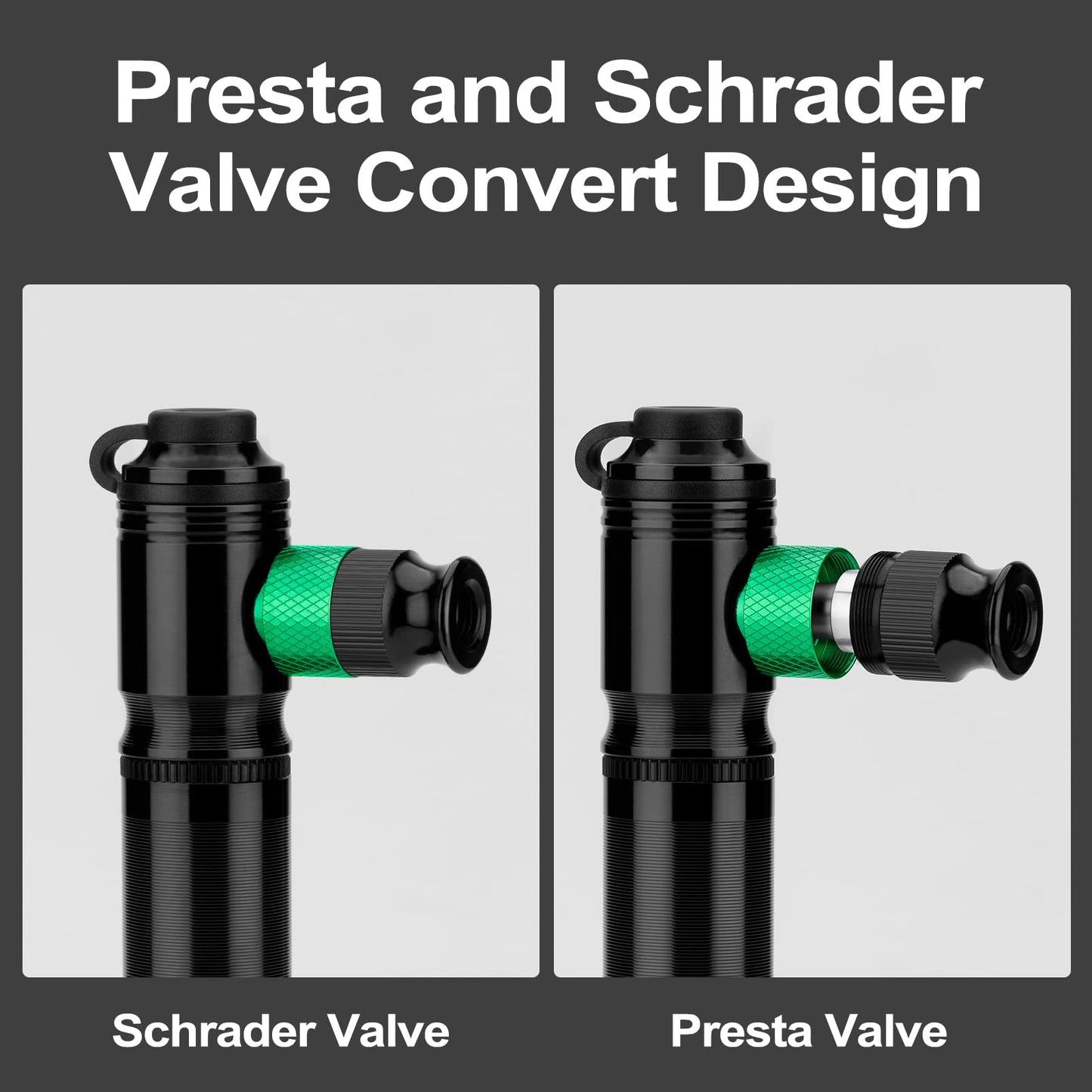 ROCKBROS Mini-Bike-Handpumpe, 110 PSI, und CO2, keine CO2-Kartuschen im Lieferumfang enthalten 