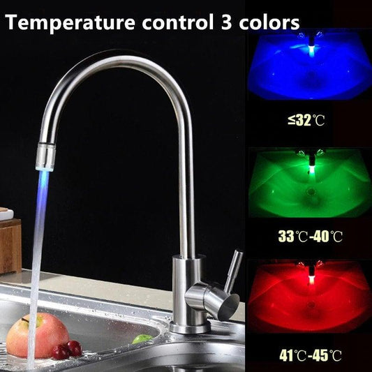 Grifo LED que cambia de color con la temperatura 
