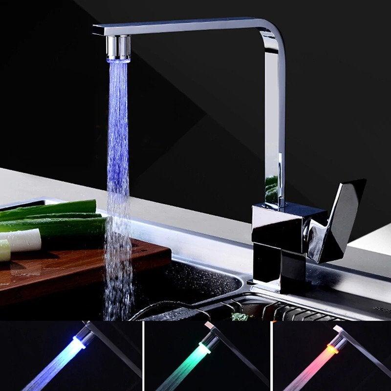 Grifo LED que cambia de color con la temperatura 