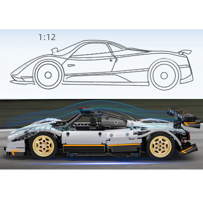 Ferngesteuertes italienisches Hypercar, 959 Teile 