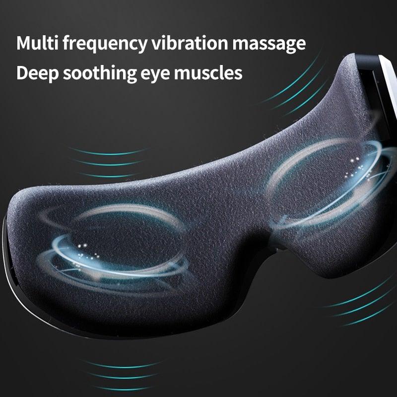Masajeador de ojos inteligente con música y Bluetooth 