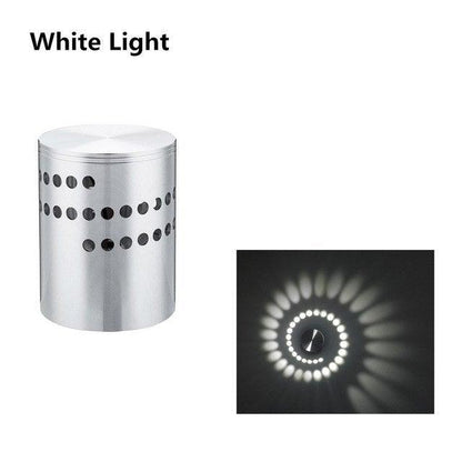 Aplique de pared con efecto espiral