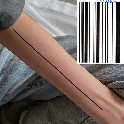 Arte corporal con líneas de rayas